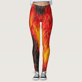 Leggings Polainas candentes del fuego