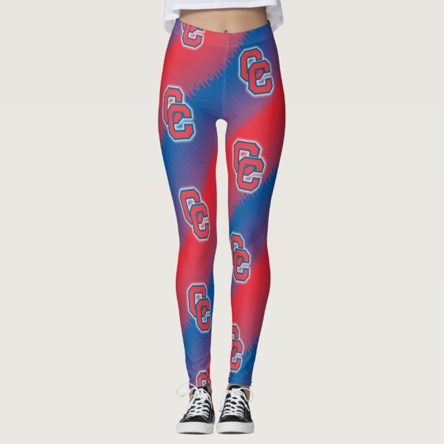 Leggings Polainas (CC) rojas y azules de Cherry Creek (Anverso)