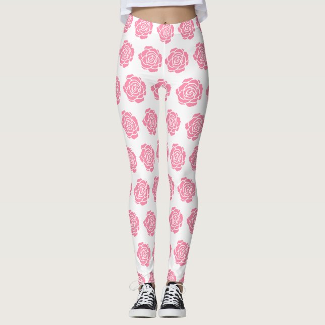 Leggings Polainas color de rosa rosadas (Anverso)
