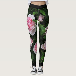 Leggings Polainas color de rosa rosadas inglesas - rosas de