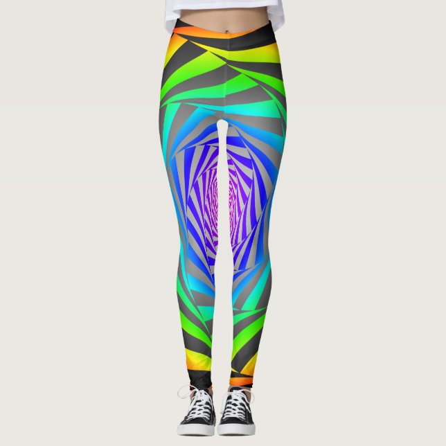 Leggings polainas coloreadas locas (Anverso)