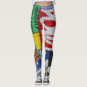 LEGGINGS POLAINAS COLORIDAS DEL PRISIONERO DE GUERRA DE LA