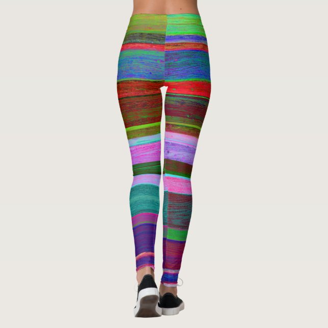 Leggings Polainas coloridas rayadas (Reverso)