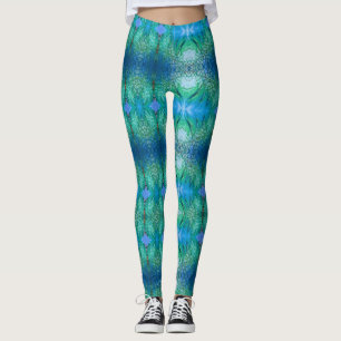 Leggings Polainas coloridas vibrantes de la piel de