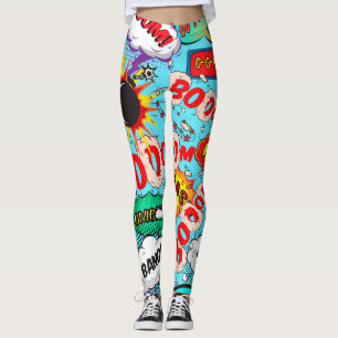 Leggings Polainas cómicas del estallido
