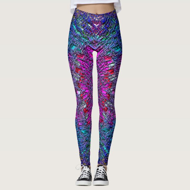 Leggings Polainas con arte abstracto (Anverso)