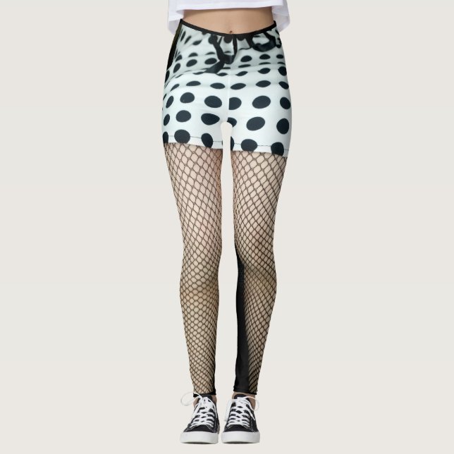 Leggings Polainas con diseño atractivo de la red (Anverso)