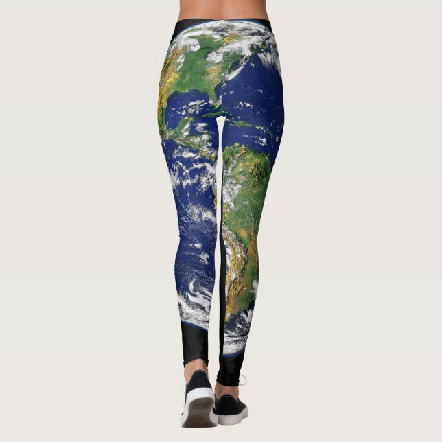 Leggings Polainas con diseño de la tierra (Reverso)