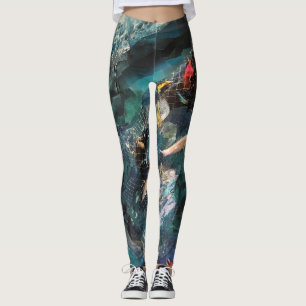 Leggings Polainas con la red de pesca