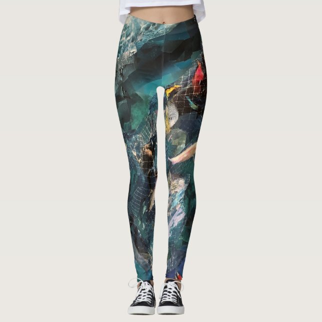 Leggings Polainas con la red de pesca (Anverso)