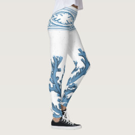 Leggings Polainas coralinas azules