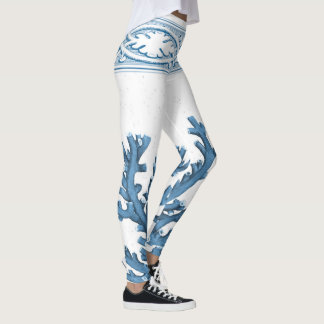 Leggings Polainas coralinas azules