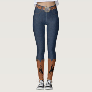 Leggings Polainas correa de la impresión del dril de
