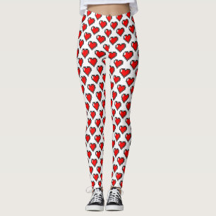 Leggings polainas de 8 bits del corazón