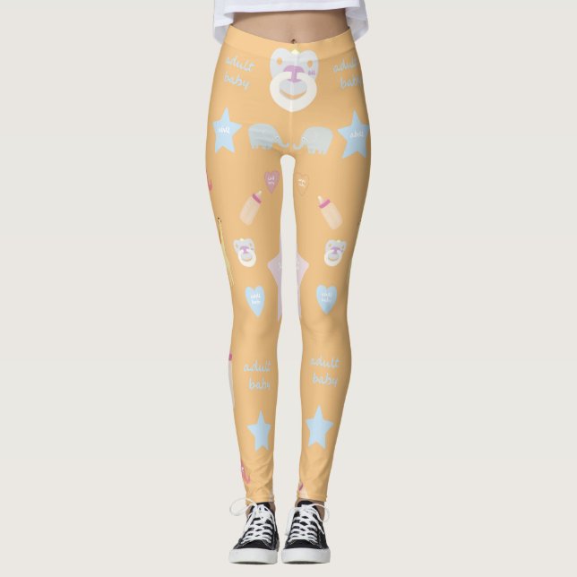 Leggings ¡Polainas de ABDL el | Baby4Life el | Supercute! (Anverso)