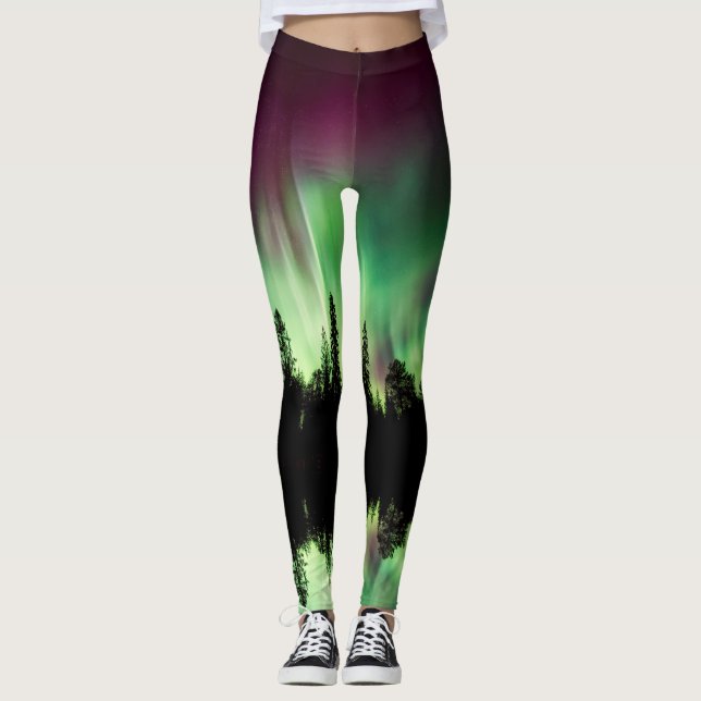 Leggings Polainas de Borealis de la aurora (Anverso)