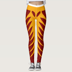Leggings Polainas de Borgoña y del oro