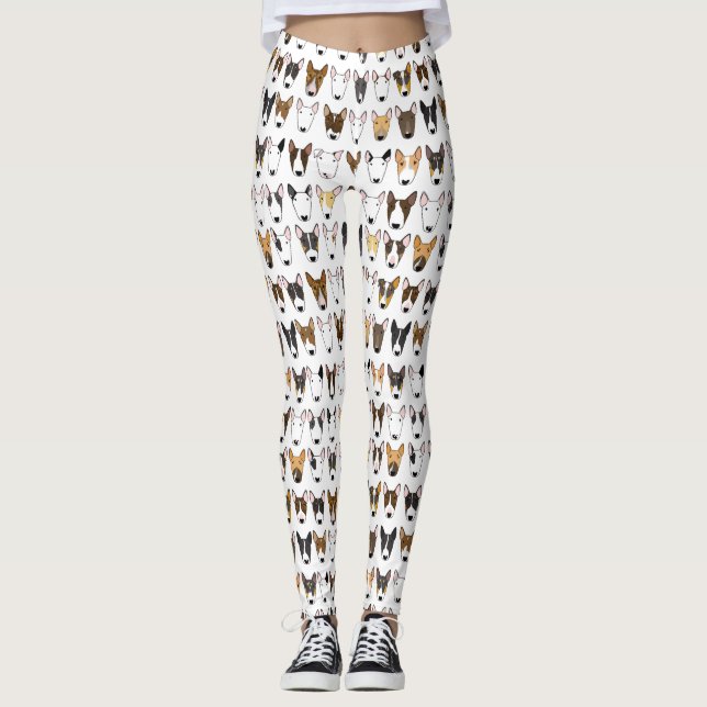 Leggings Polainas de bull terrier de la mezcla del matón (Anverso)