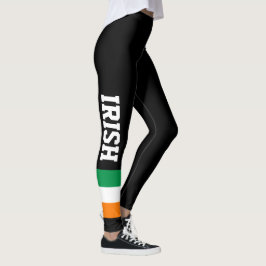 Leggings Polainas de encargo de la bandera irlandesa para