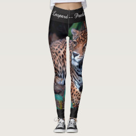 Leggings Polainas de encargo de los gatos grandes: Jaguar