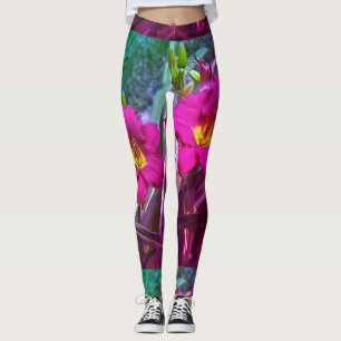 Leggings Polainas de encargo para mujer, lirios de día