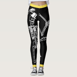 Leggings Polainas de encargo QUE BAILAN el ESQUELETO CON el