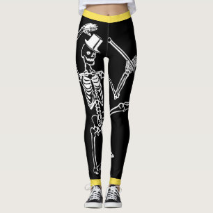 Leggings Polainas de encargo QUE BAILAN el ESQUELETO CON el