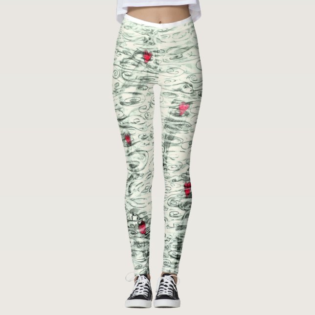 Leggings Polainas de Floatingheart diseñadas por el artista (Anverso)