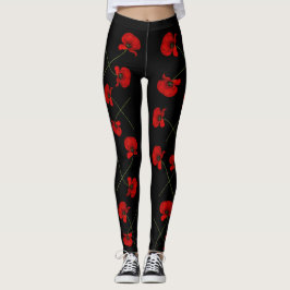 Leggings Polainas de la amapola