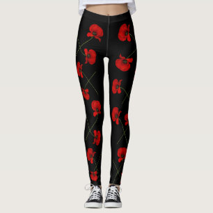 Leggings Polainas de la amapola