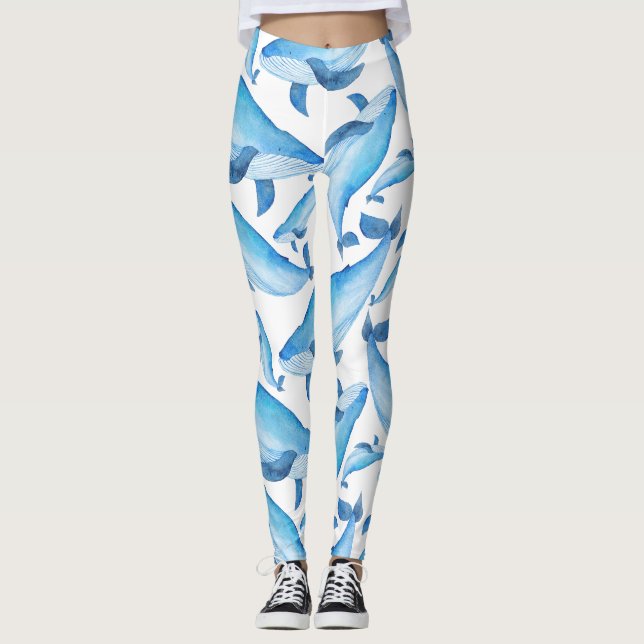 Leggings Polainas de la ballena jorobada (Anverso)