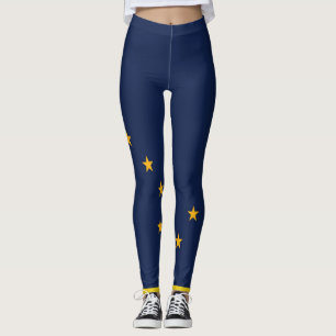 Leggings Polainas de la bandera de Alaska