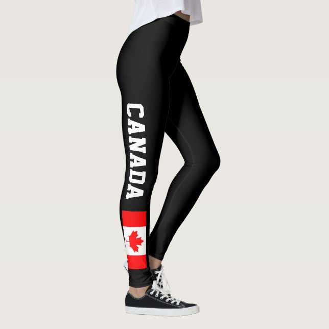 Leggings Polainas de la bandera de Canadá para las mujeres (Derecha)