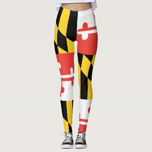 Leggings Polainas de la bandera de Maryland (Anverso)
