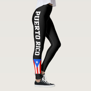Leggings Polainas de la bandera de Puerto Rico para los