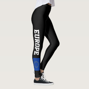 Leggings Polainas de la bandera de unión europea para la