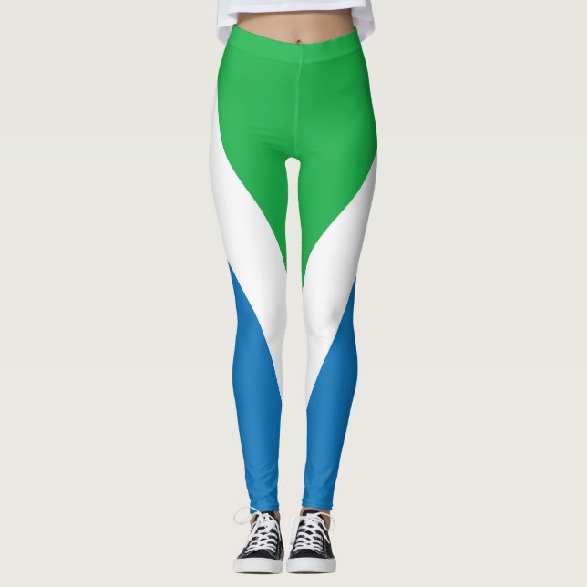 Leggings Polainas de la bandera del vegano (Anverso)