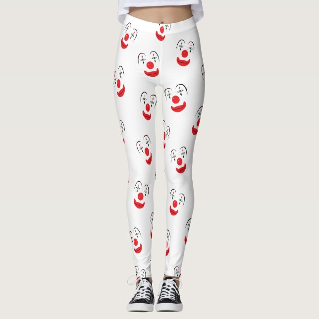 Leggings Polainas de la cara del payaso (Anverso)
