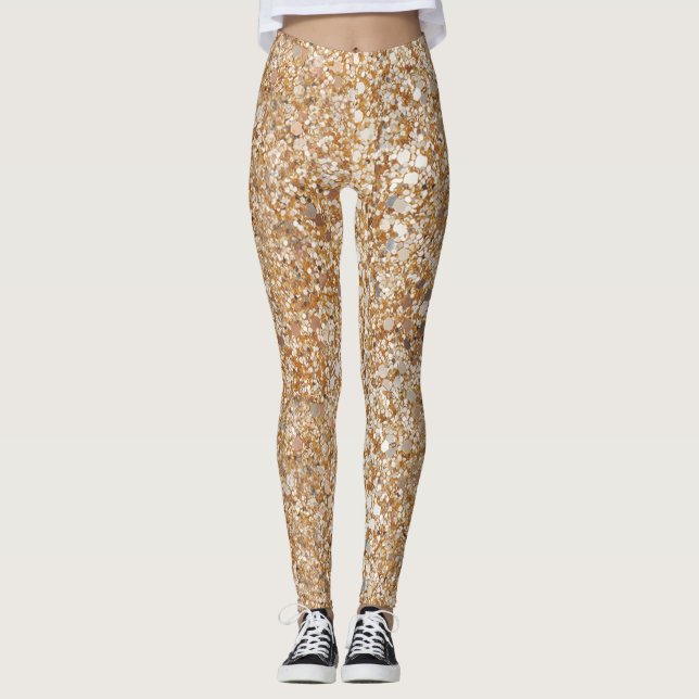 Leggings Polainas de la chispa del oro (Anverso)
