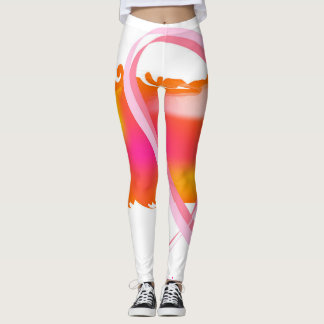 Leggings Polainas de la conciencia del cáncer de pecho