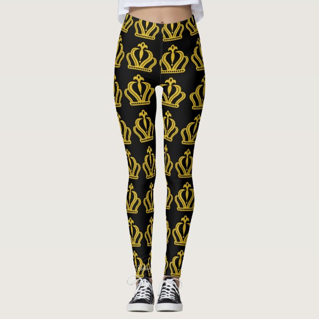 Leggings Polainas de la corona de la familia real (Anverso)