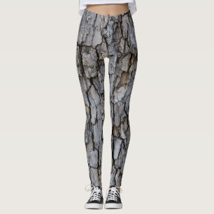 Leggings Polainas de la corteza de árbol