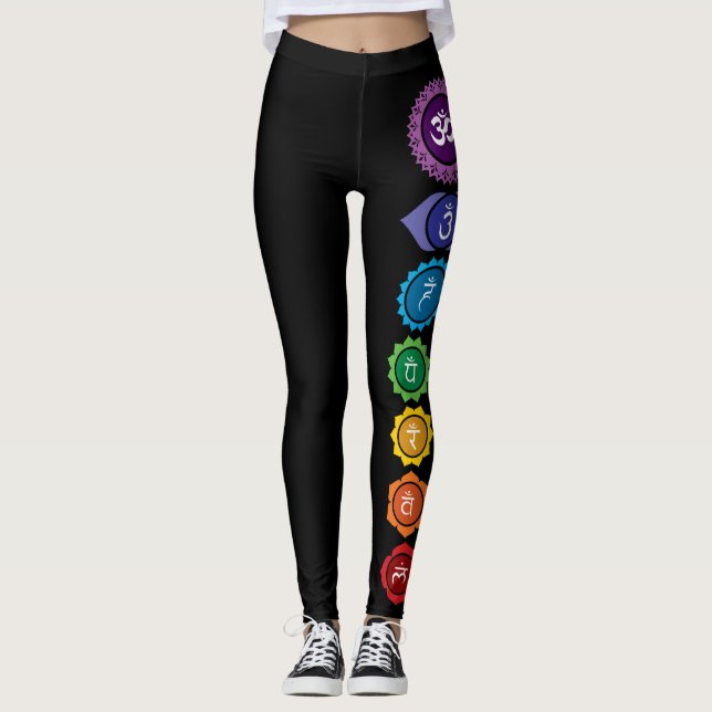 Leggings Polainas de la diosa de Chakra Reiki Ninja (Anverso)