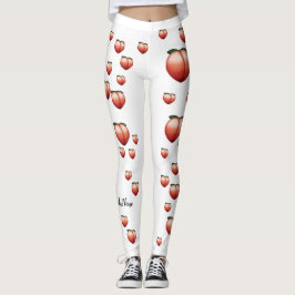 Leggings Polainas de la emoji del melocotón