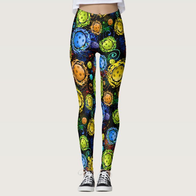 Leggings Polainas de la energía de Pickleballs (Anverso)