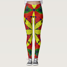 Leggings Polainas de la flor de la energía