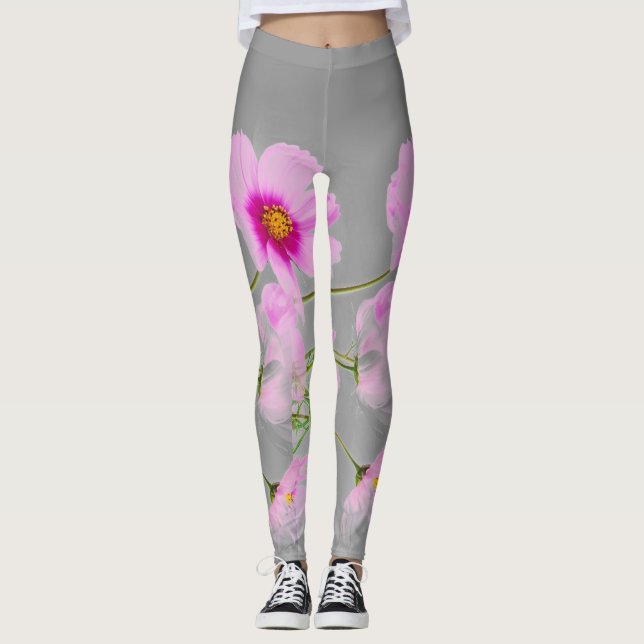 Leggings Polainas de la flor de la primavera (Anverso)