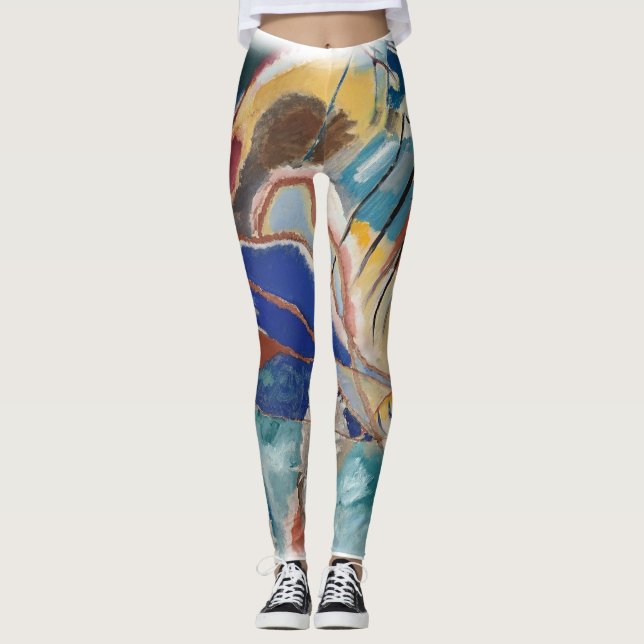Leggings Polainas de la impresión de Kandinski (Anverso)