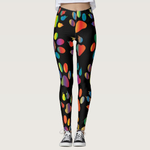 Leggings polainas de la impresión de la pata
