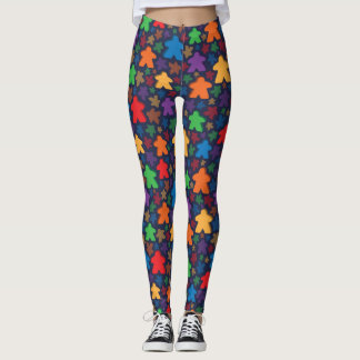 Leggings Polainas de la impresión de Meeple